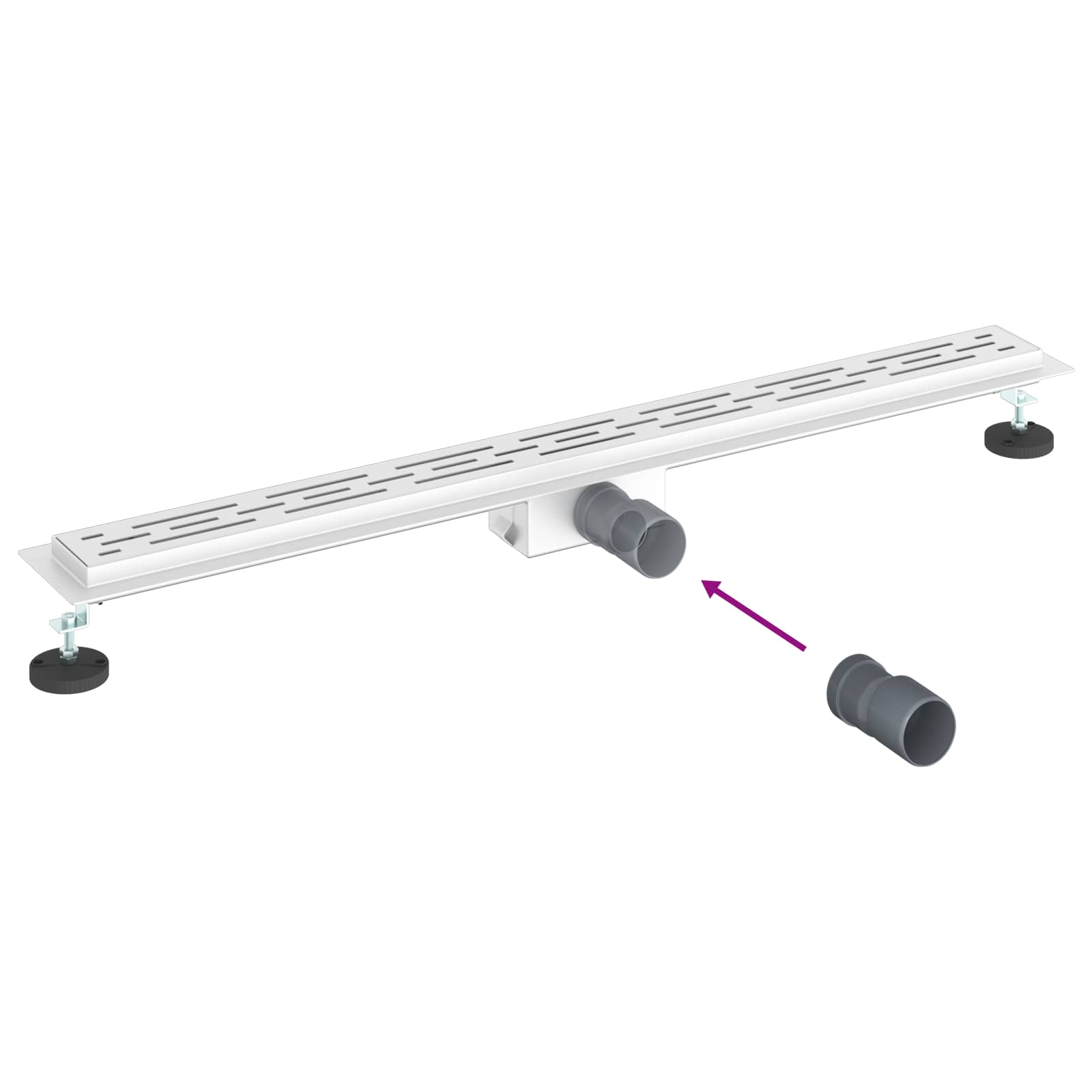Odvod za tuš s dizajnom linije Srebrno 90 cm