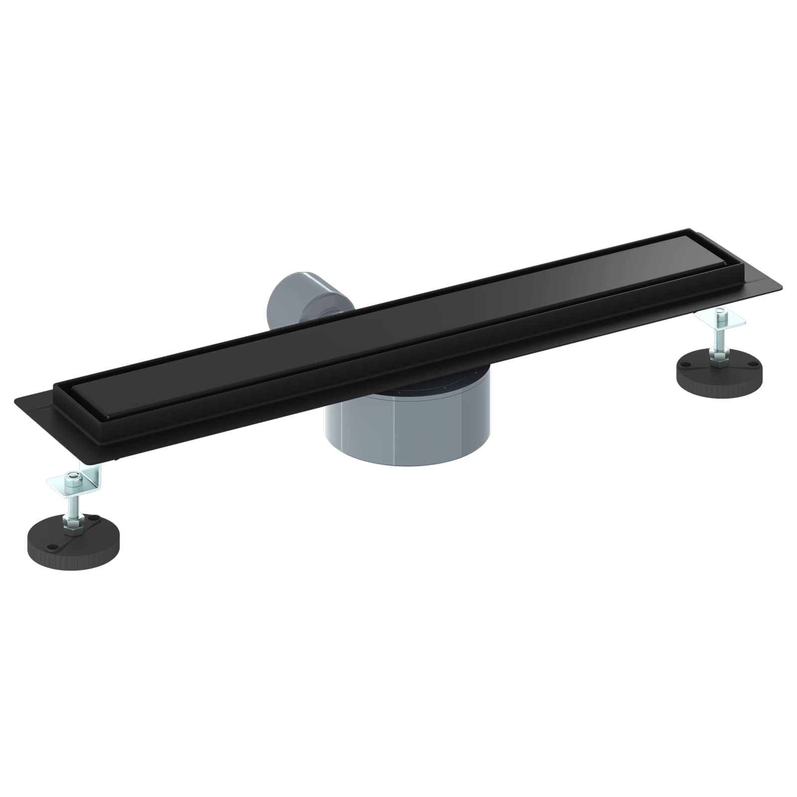 Tuš kanal 2-u-1 sa 360° sifonom Crna 50 cm Nehrđajući čelik 304