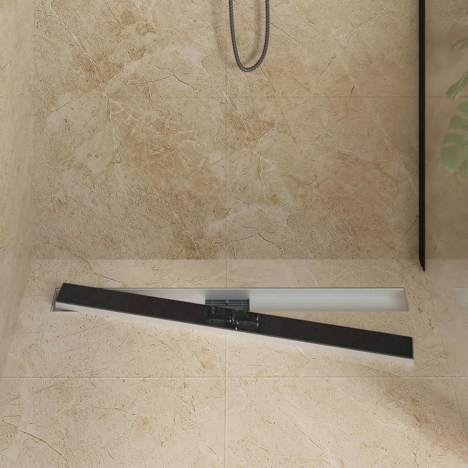 Odvod za tuš s Dječjim pokrivačem Crna 90 cm