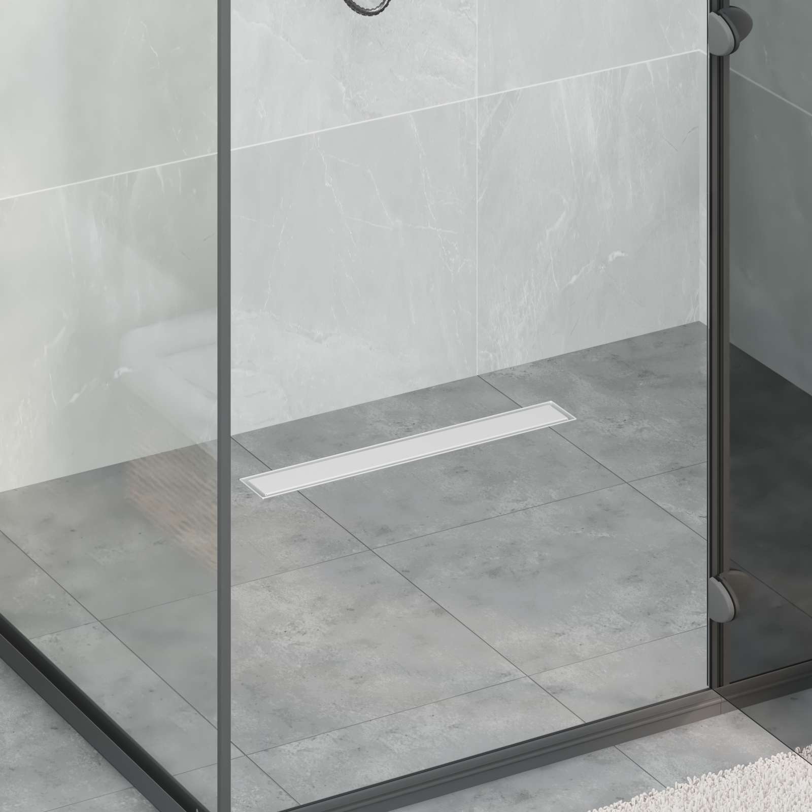 2 u 1 odvod za tuš Srebrno 50 cm Nehrđajući čelik 304