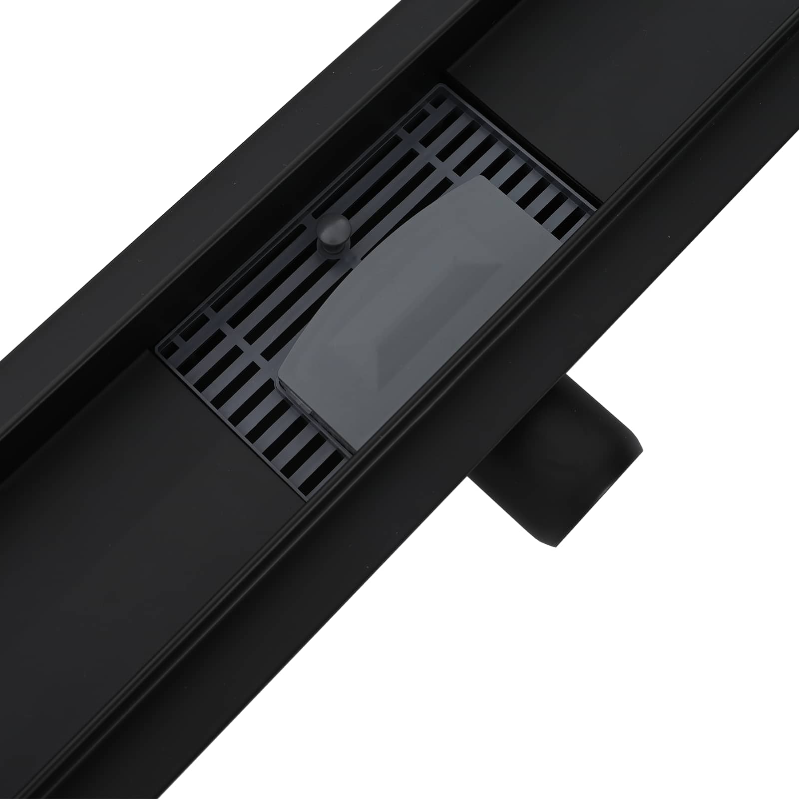 2 u 1 odvod za tuš Crna 50 cm Nehrđajući čelik 304