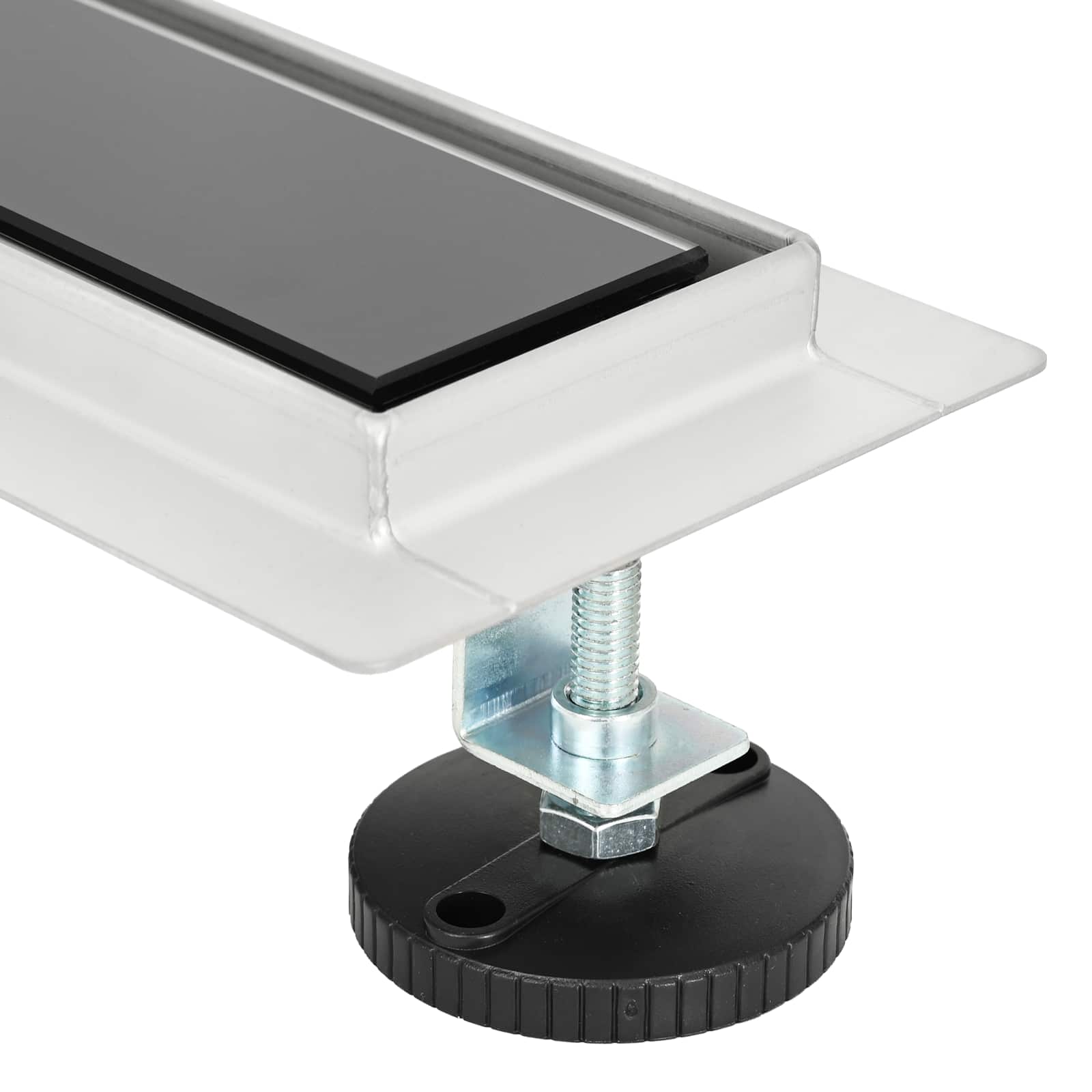 Odvod za tuš s staklenim poklopcem i 360° sifonom Crna 50 cm
