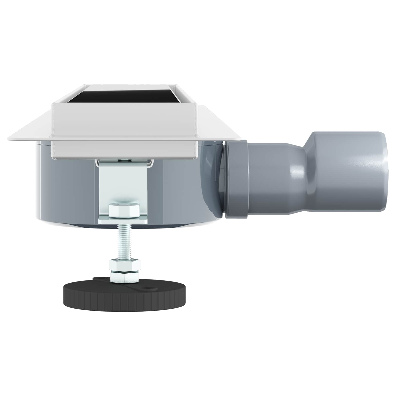 Odvod za tuš s staklenim poklopcem i 360° sifonom Crna 50 cm