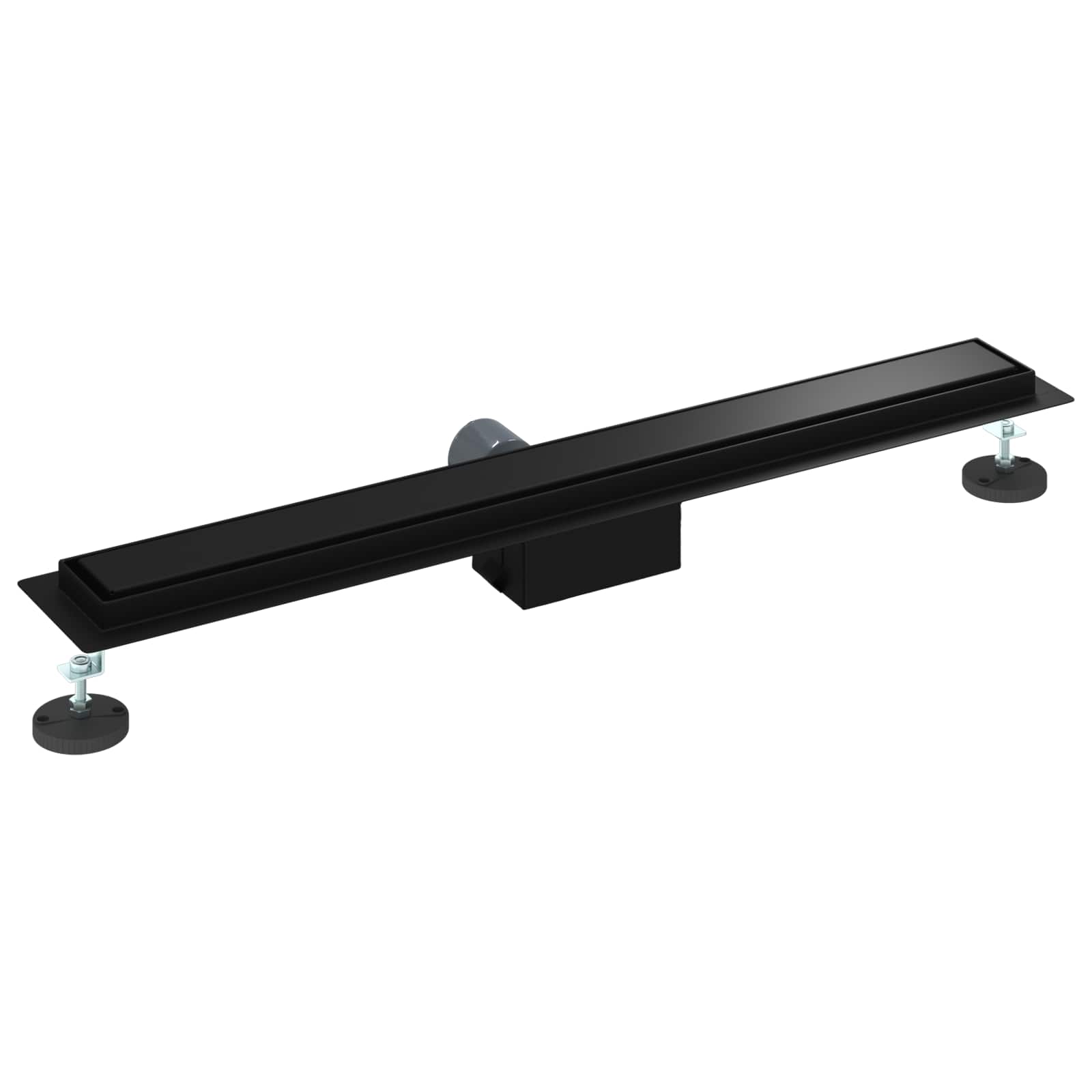 2 u 1 odvod za tuš Crna 80 cm Nehrđajući čelik 304