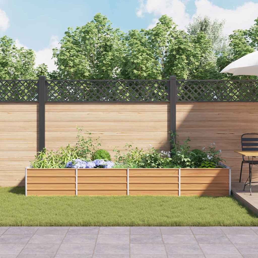 Povišena vrtna gredica Svijetlosmeđa 320 x 80 x 45 cm
