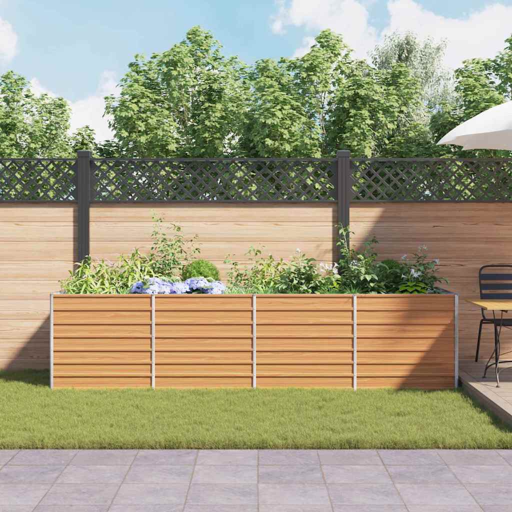 Povišena vrtna gredica Svijetlosmeđa 320 x 80 x 77 cm