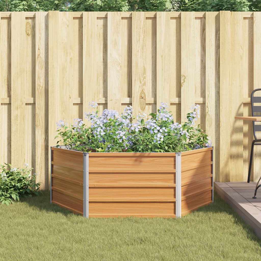 Povišeni vrtni krevet Izgled drva 129 x 129 x 45 cm