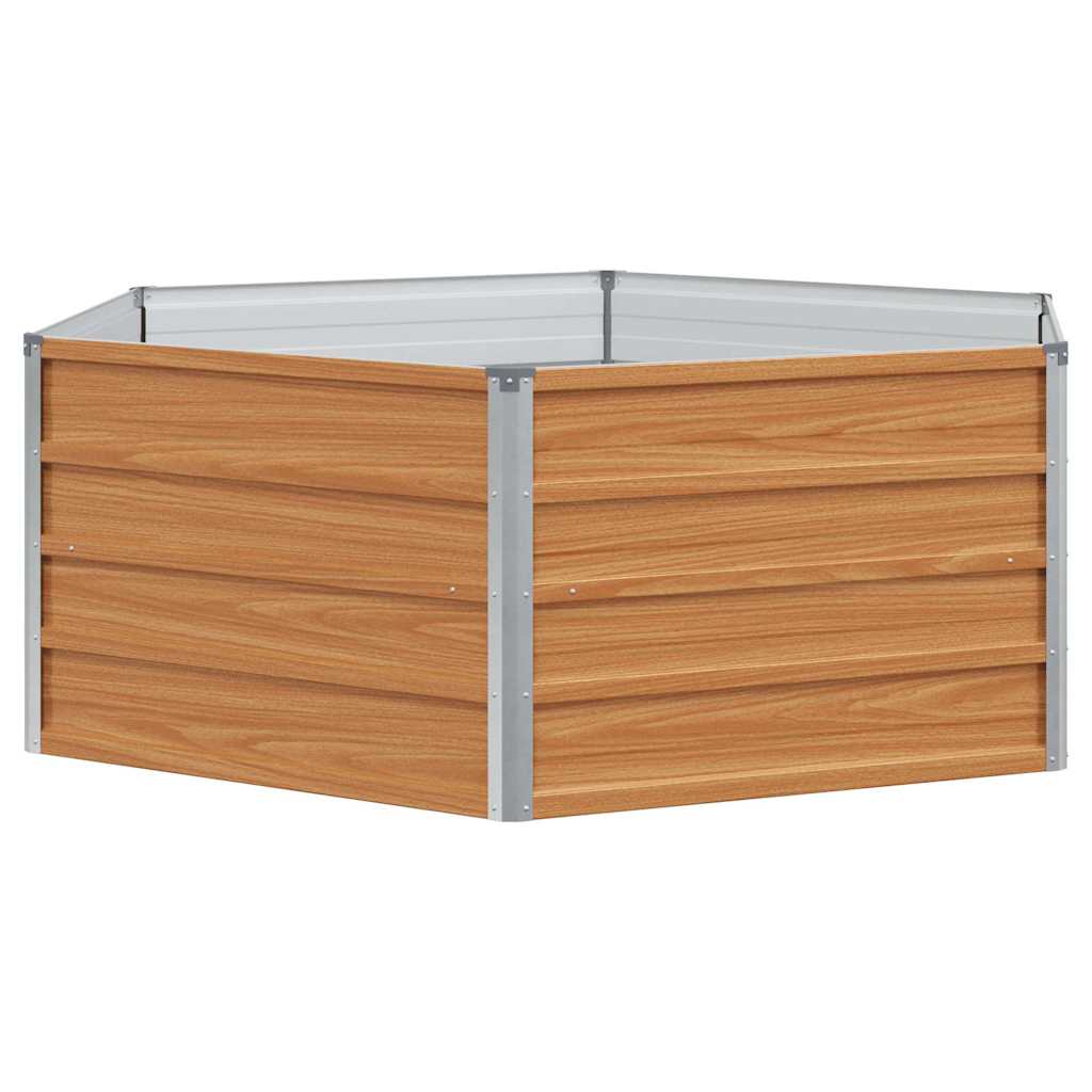 Povišeni vrtni krevet Izgled drva 129 x 129 x 45 cm