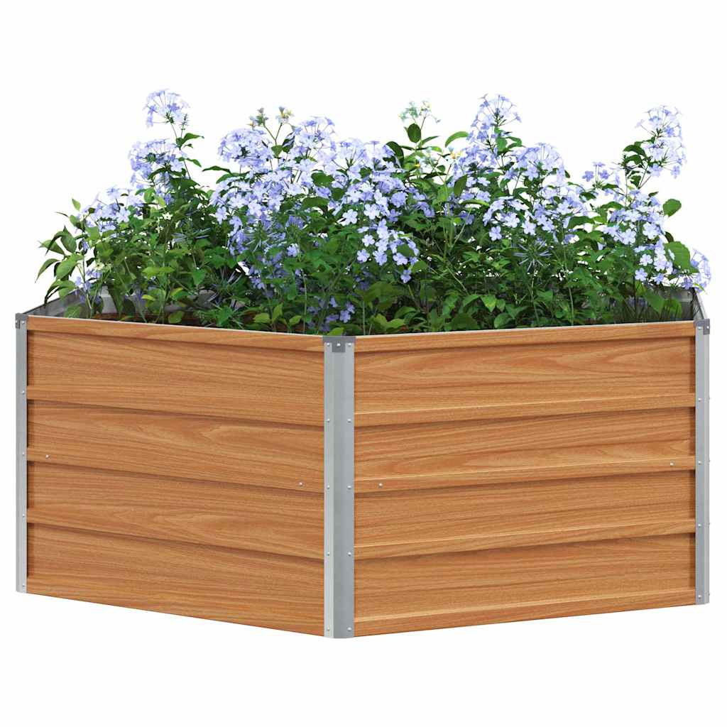 Povišeni vrtni krevet Izgled drva 129 x 129 x 45 cm