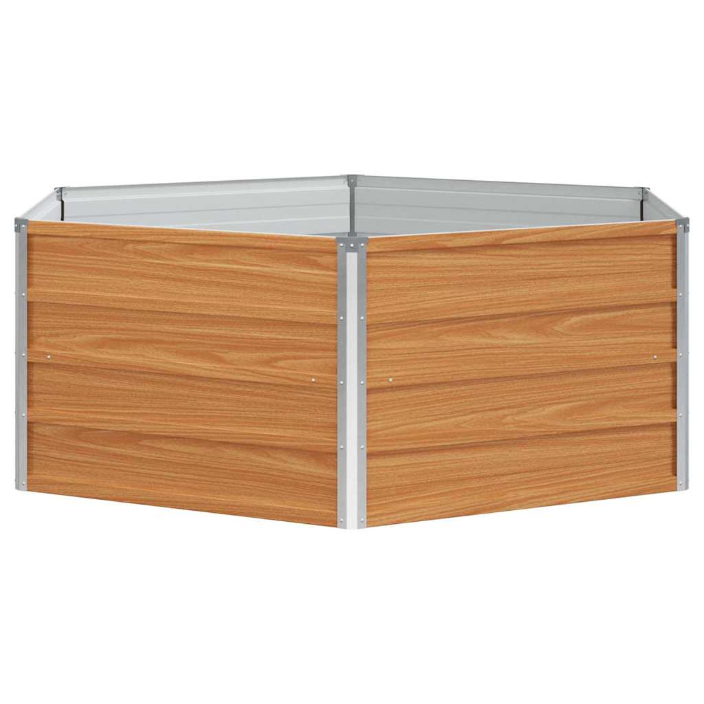 Povišeni vrtni krevet Izgled drva 129 x 129 x 45 cm