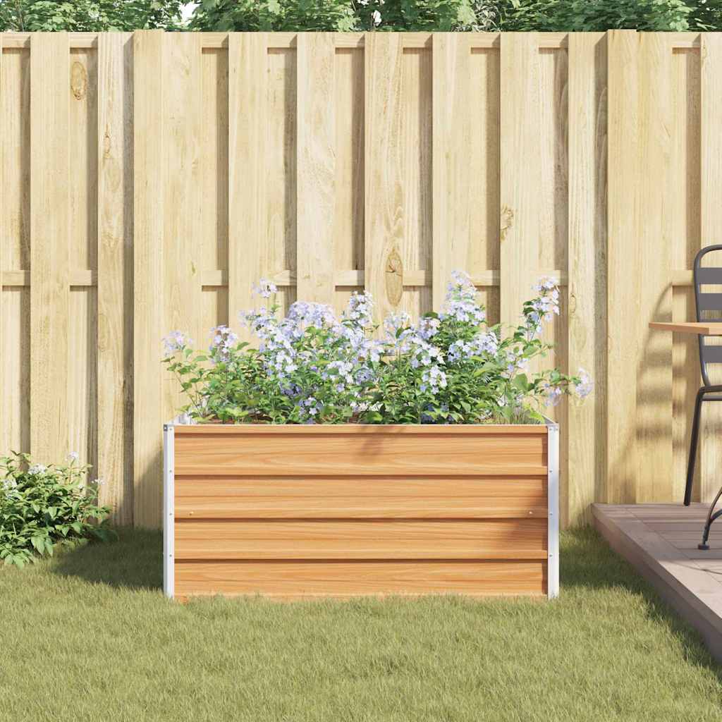 Povišena vrtna gredica Svijetlosmeđa 100 x 100 x 45 cm