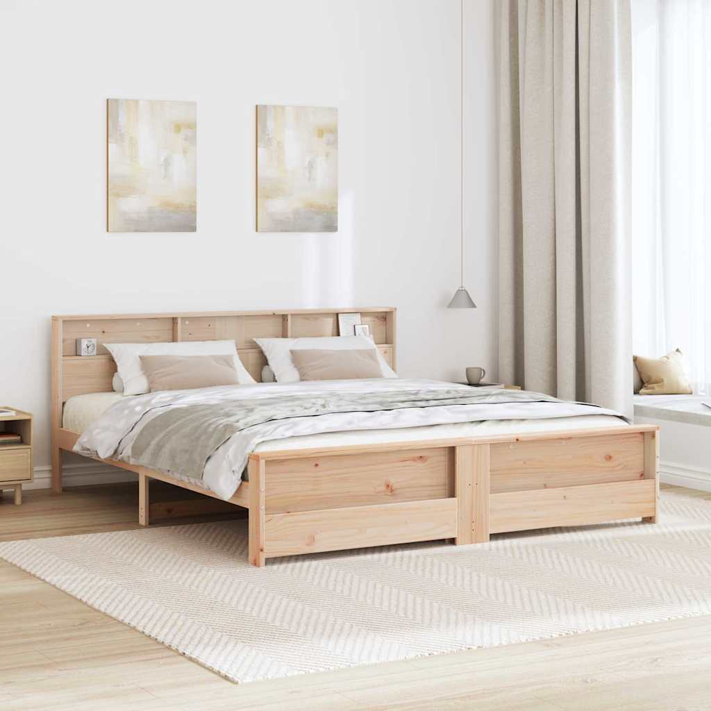 Krevetna konstrukcija Smeđa 200 x 200 cm Konstruirano drvo