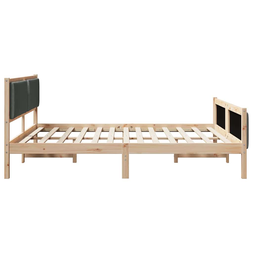 Krevetna konstrukcija Tamno siva 200 x 200 cm tkanina