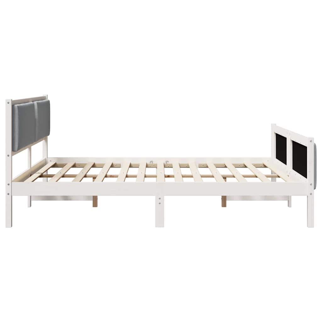 Krevetna konstrukcija Svijetlo siva 200 x 200 cm tkanina