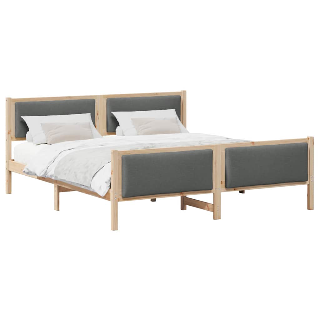 Krevetna konstrukcija Tamno siva 180 x 200 cm tkanina