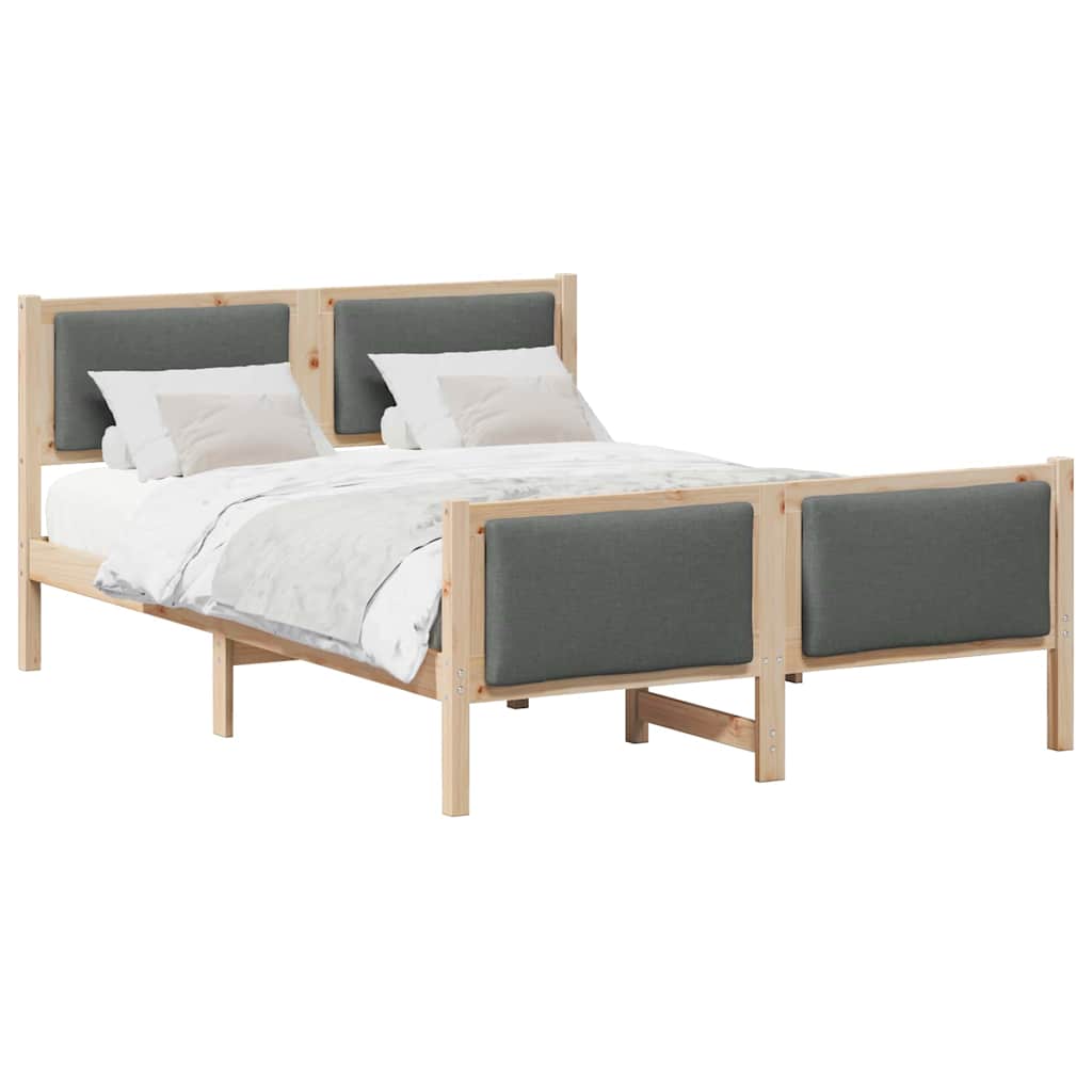 Krevetna konstrukcija Tamno siva 150 x 200 cm tkanina