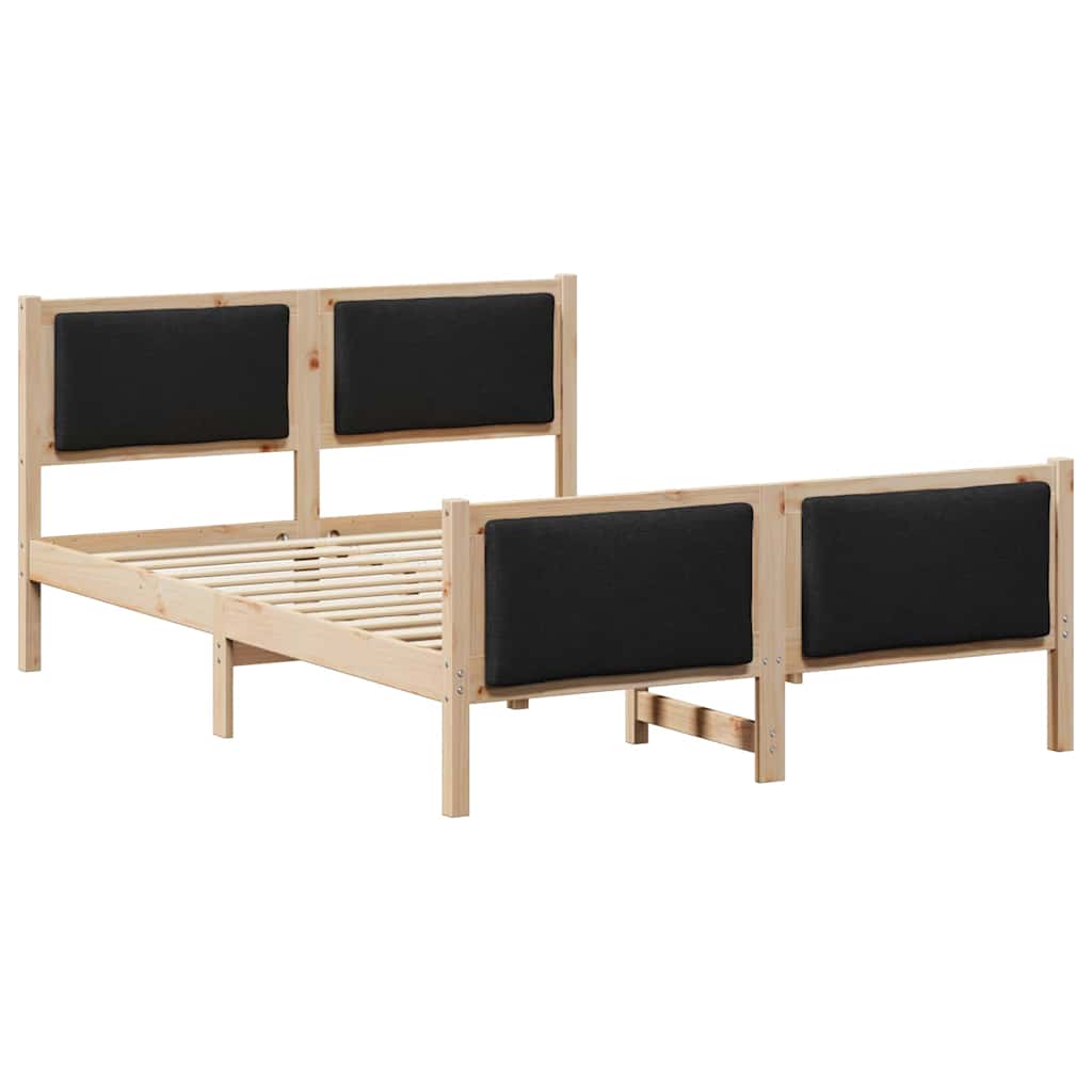 Krevetna konstrukcija s uzglavljem Crna 150 x 200 cm tkanina