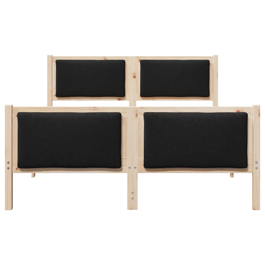 Krevetna konstrukcija s uzglavljem Crna 150 x 200 cm tkanina
