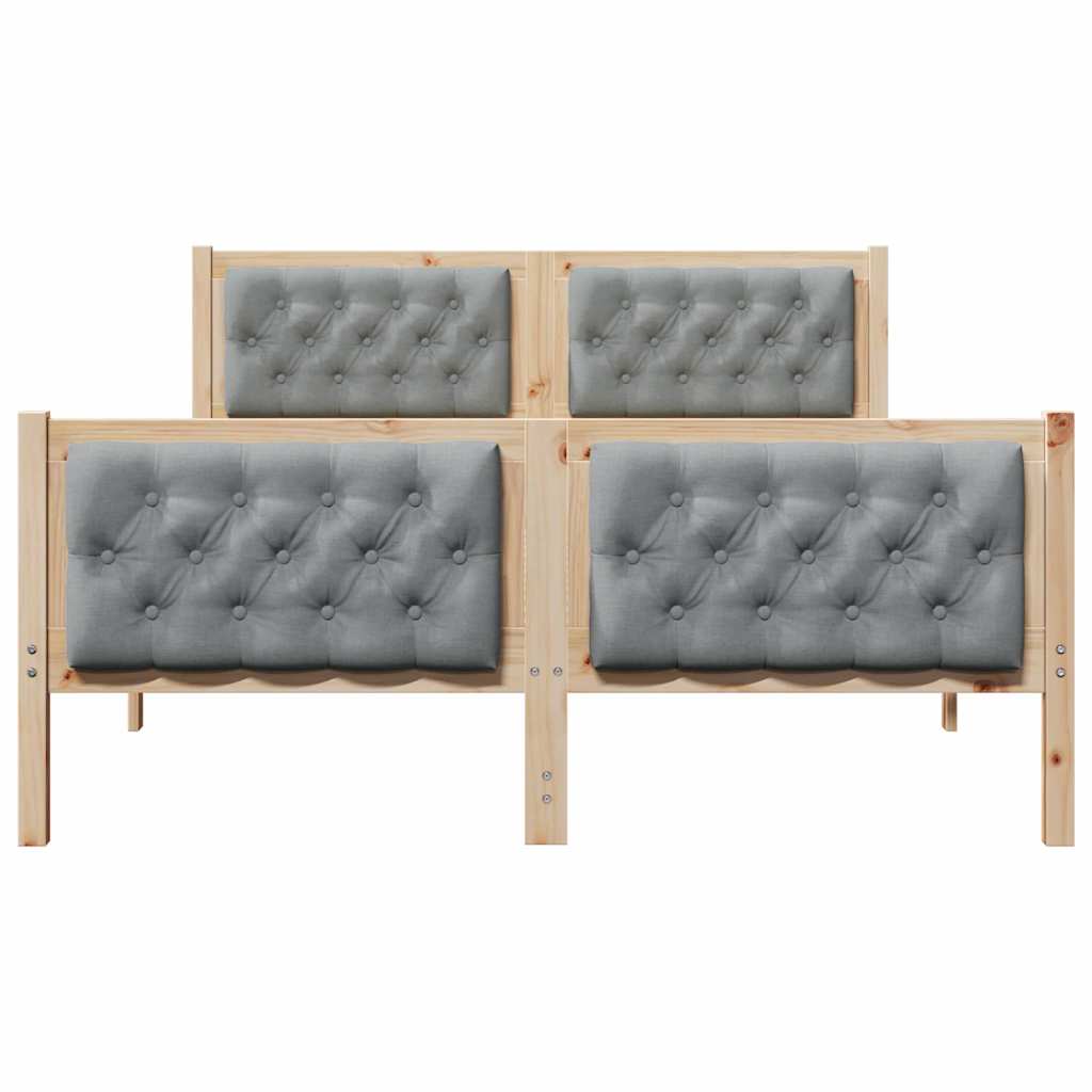 Krevetna konstrukcija s uzglavljem Svijetlo siva 150 x 200 cm