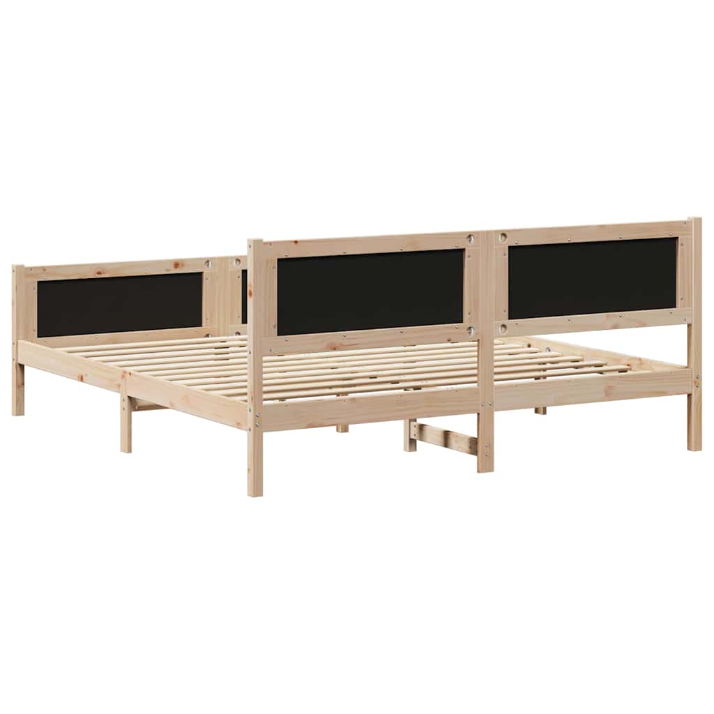 Okvir kreveta Smeđa i taupe 180 x 200 cm Masivna borovina