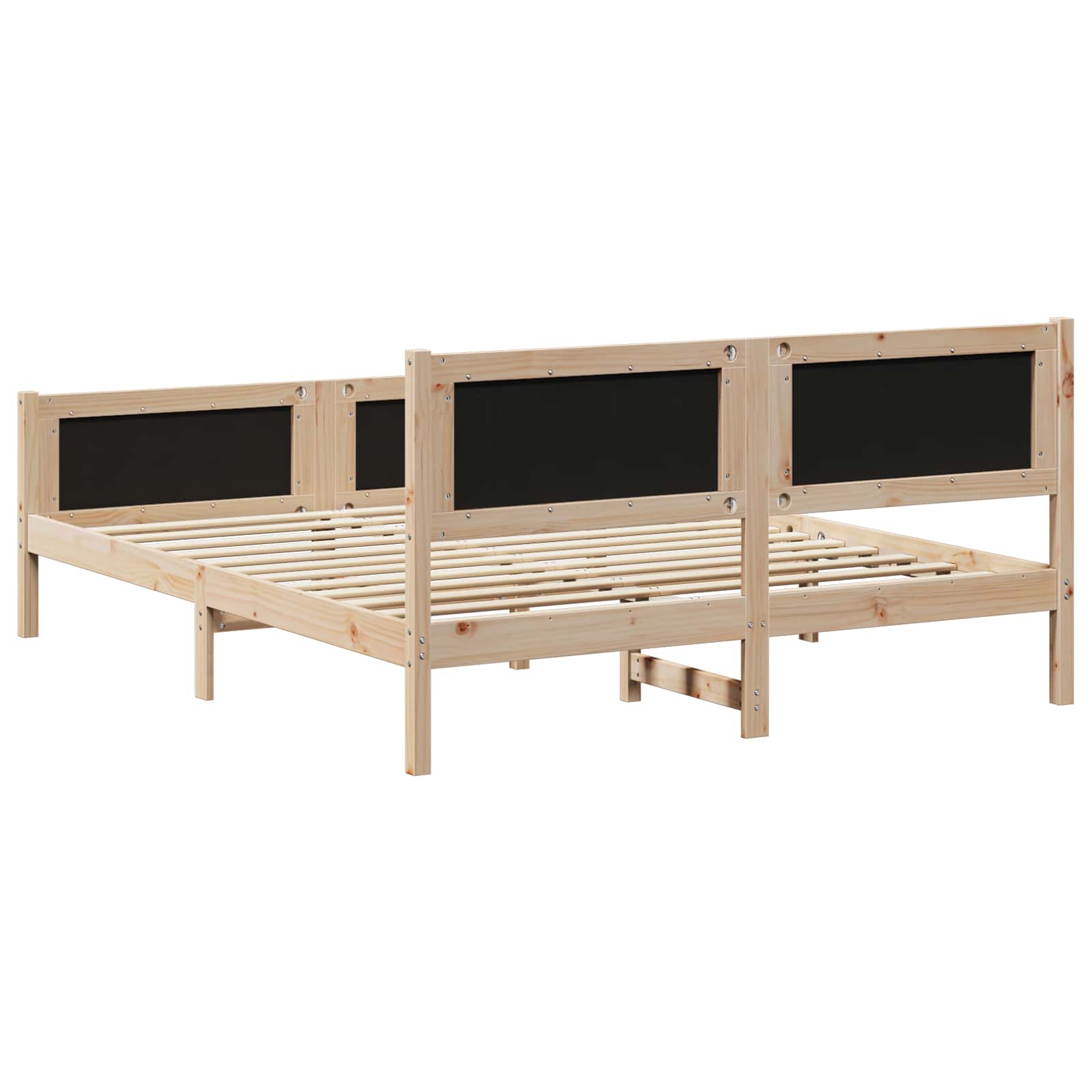 Okvir kreveta Smeđa i taupe 160 x 200 cm Masivna borovina