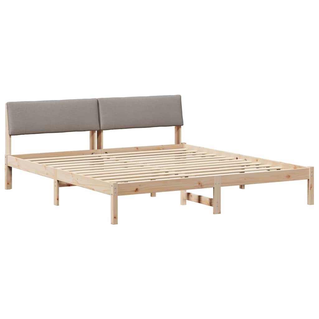 Okvir kreveta Smeđa i taupe 200 x 200 cm Masivna borovina