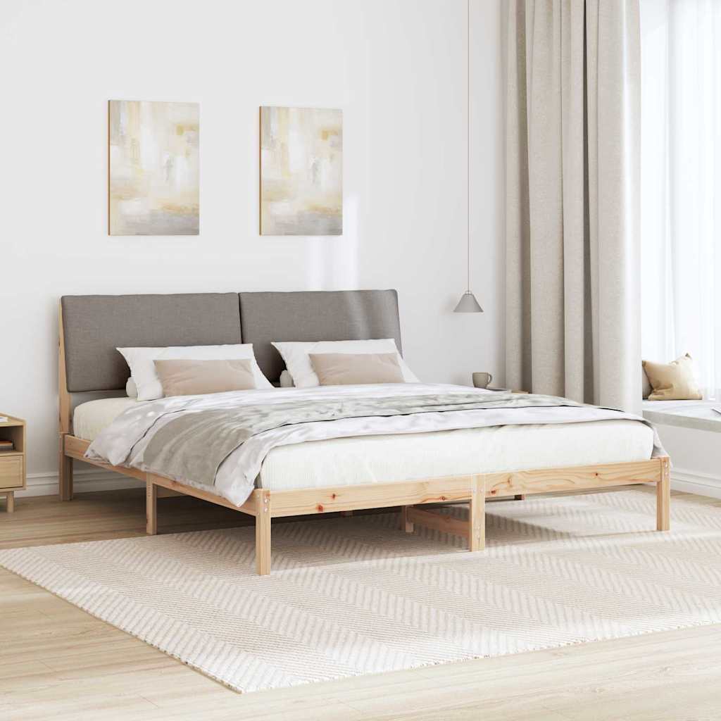 Okvir kreveta Smeđa i taupe 180 x 200 cm Masivna borovina