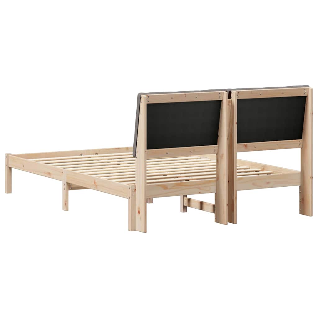 Okvir kreveta Smeđa i taupe 160 x 200 cm Masivna borovina