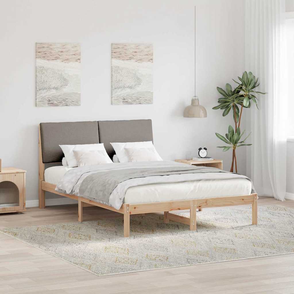 Okvir kreveta Smeđa i taupe 150 x 200 cm Masivna borovina
