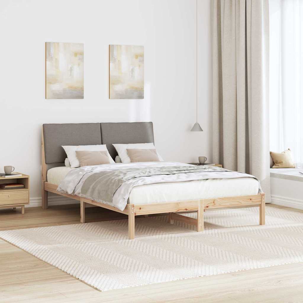 Okvir kreveta Smeđa i taupe 150 x 200 cm Masivna borovina
