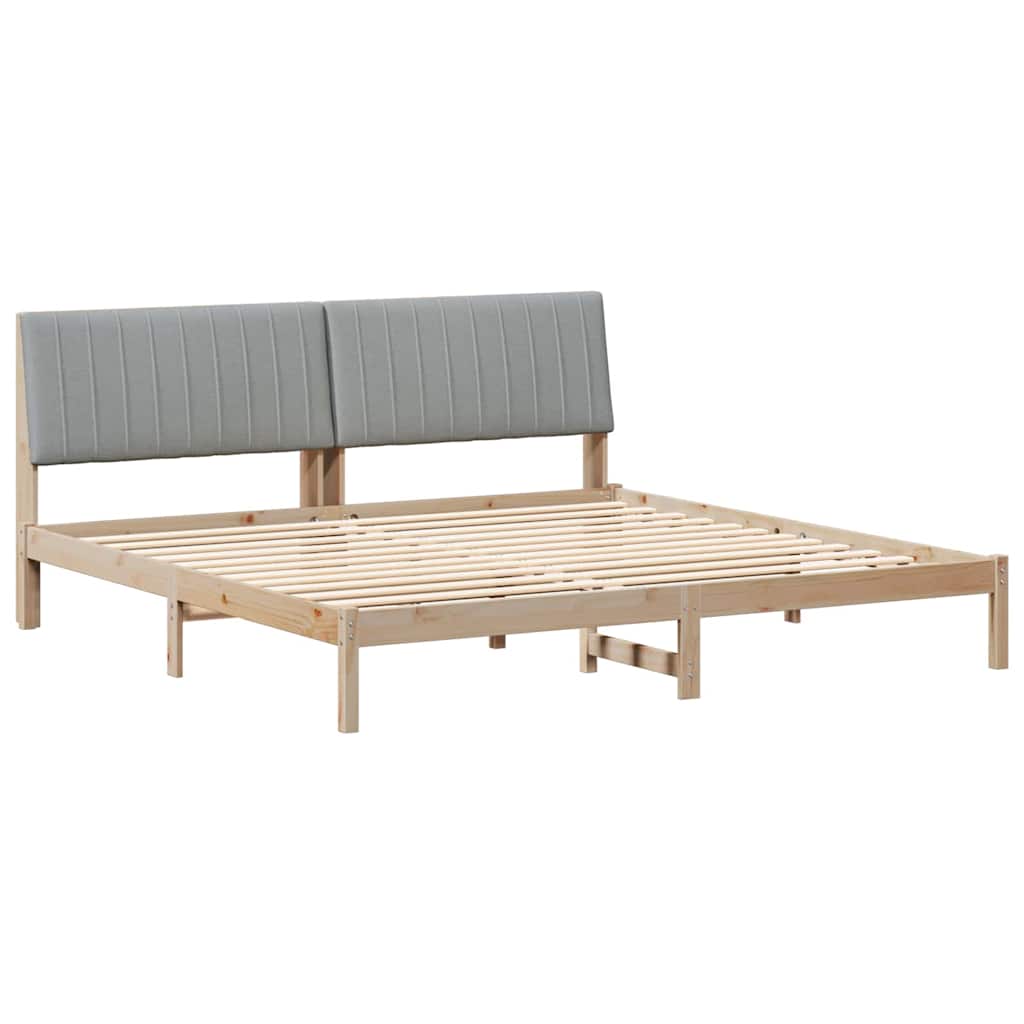 Krevetna konstrukcija Smeđa 200 x 200 cm Čvrsto borovo drvo