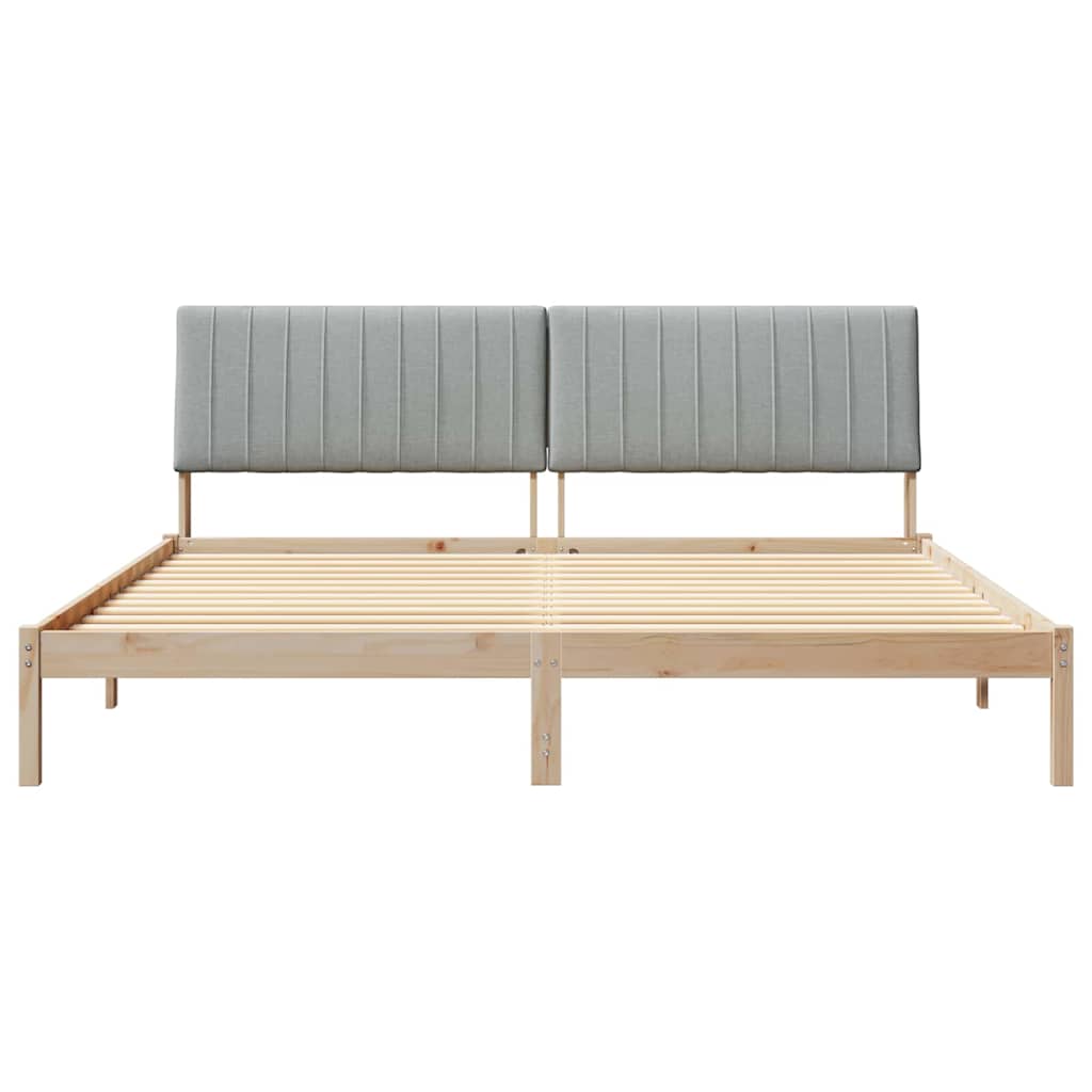 Krevetna konstrukcija Smeđa 200 x 200 cm Čvrsto borovo drvo