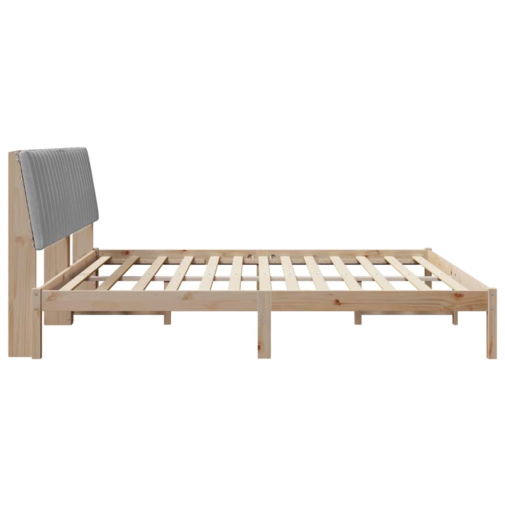Krevetna konstrukcija Smeđa 200 x 200 cm Čvrsto borovo drvo