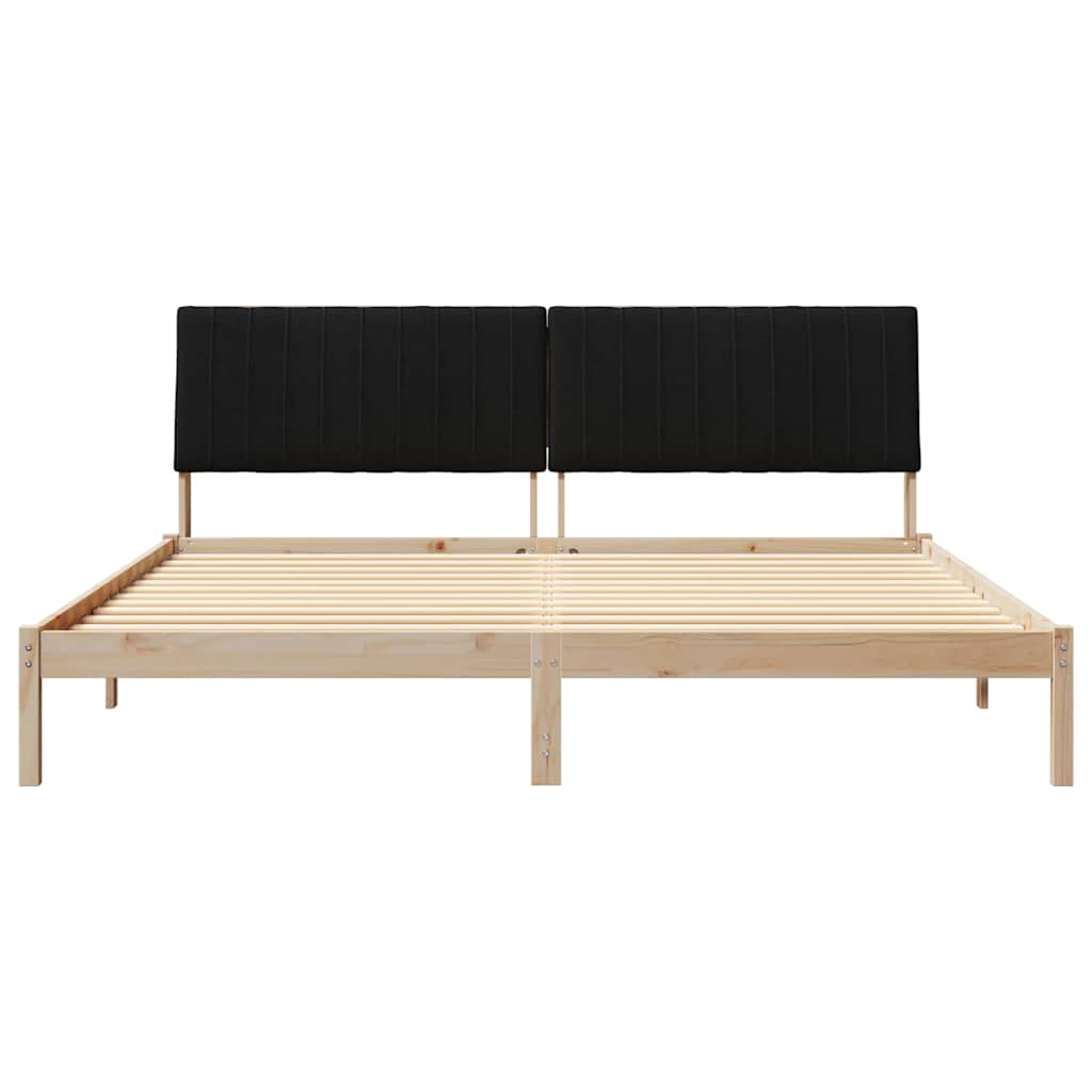Krevetna konstrukcija Smeđa 200 x 200 cm Čvrsto borovo drvo