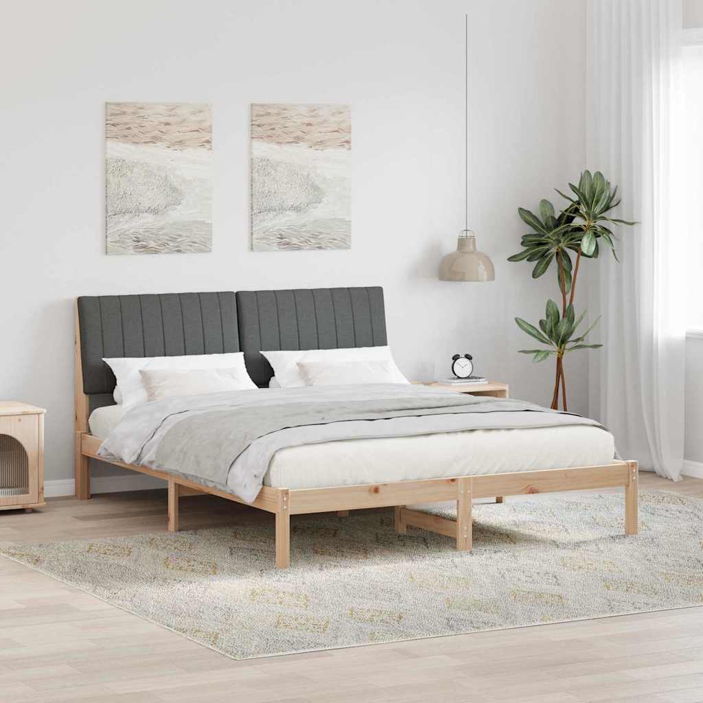 Krevetna konstrukcija Smeđa 160 x 200 cm Čvrsto borovo drvo