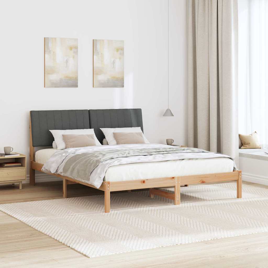 Krevetna konstrukcija Smeđa 160 x 200 cm Čvrsto borovo drvo