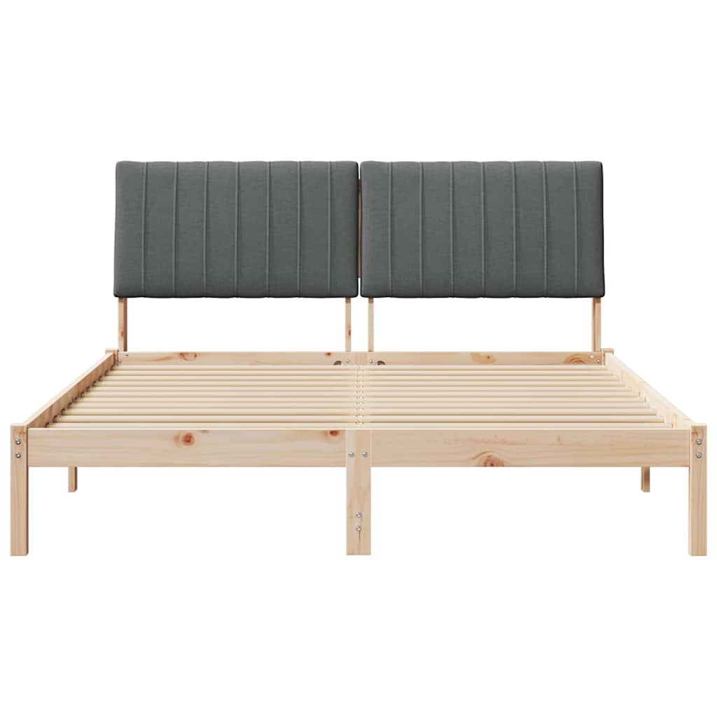 Krevetna konstrukcija Smeđa 160 x 200 cm Čvrsto borovo drvo