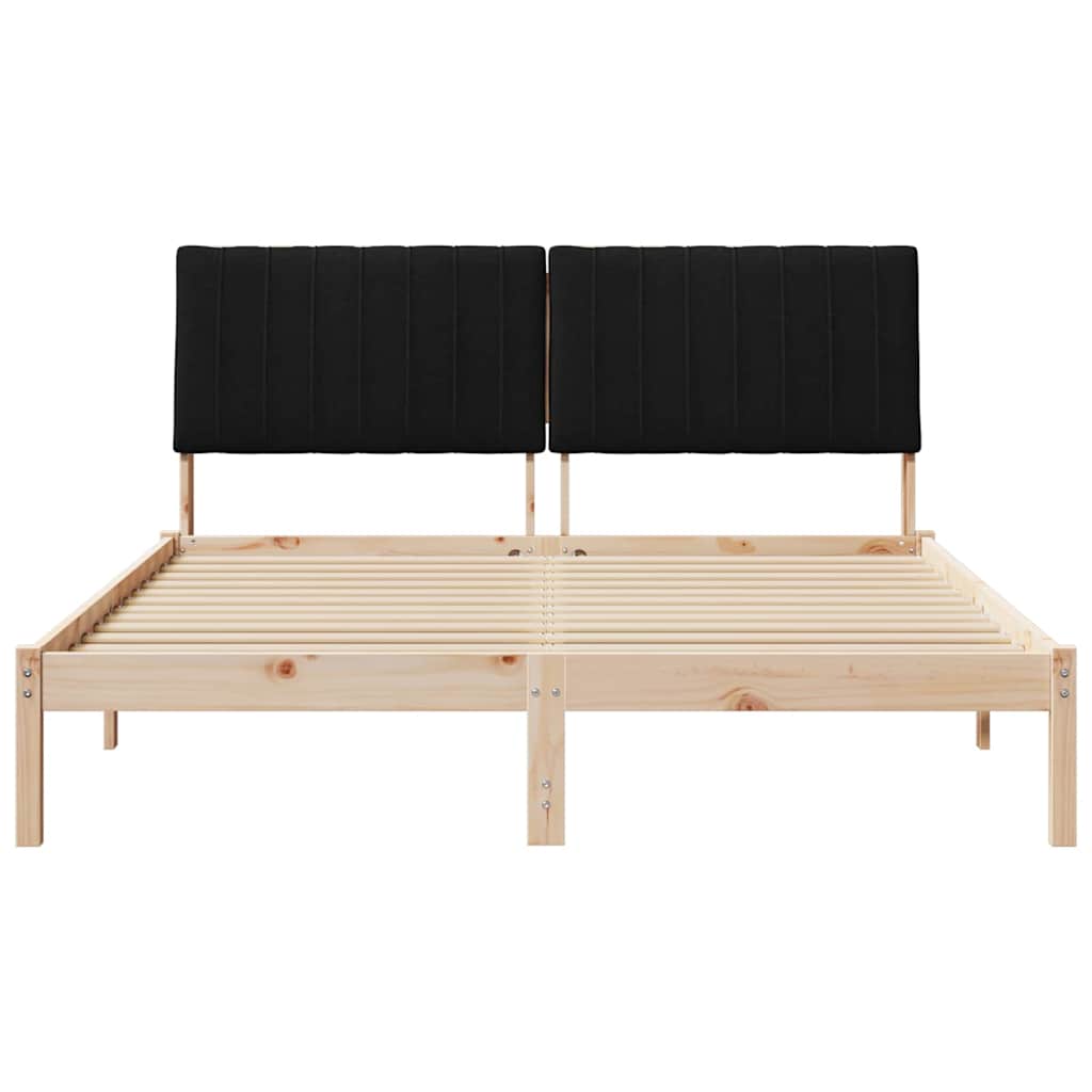 Krevetna konstrukcija Smeđa 160 x 200 cm Čvrsto borovo drvo