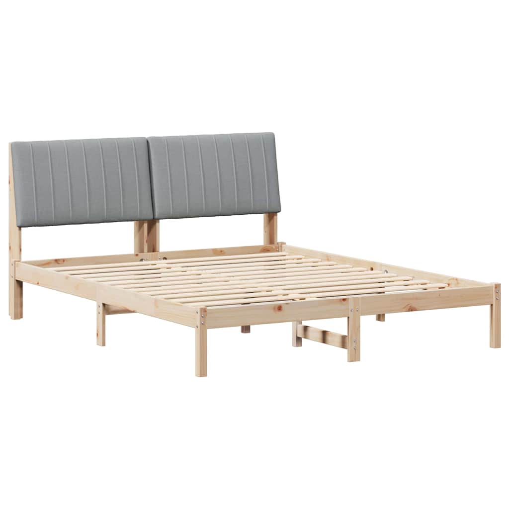 Krevetna konstrukcija Smeđa 150 x 200 cm Čvrsto borovo drvo