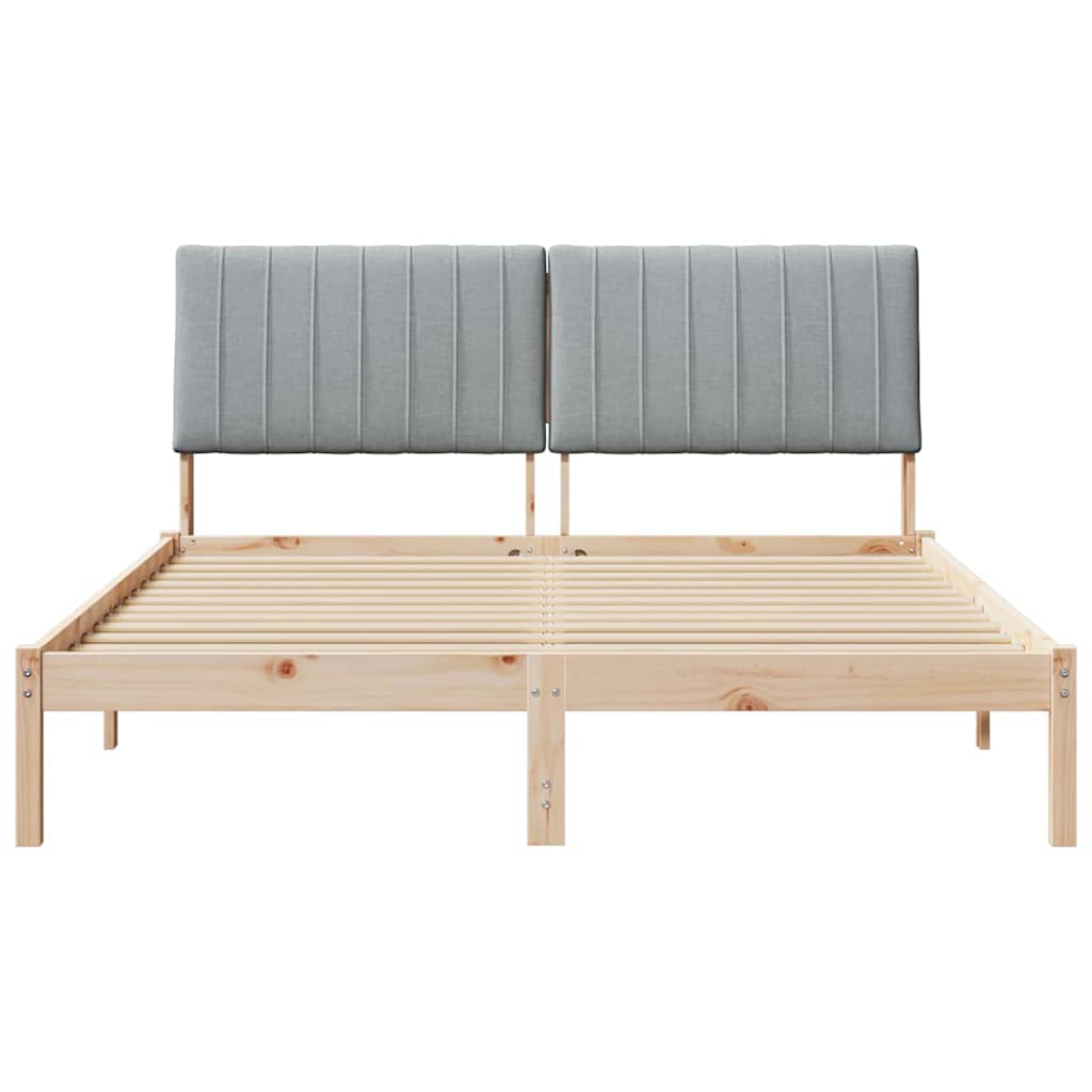 Krevetna konstrukcija Smeđa 150 x 200 cm Čvrsto borovo drvo