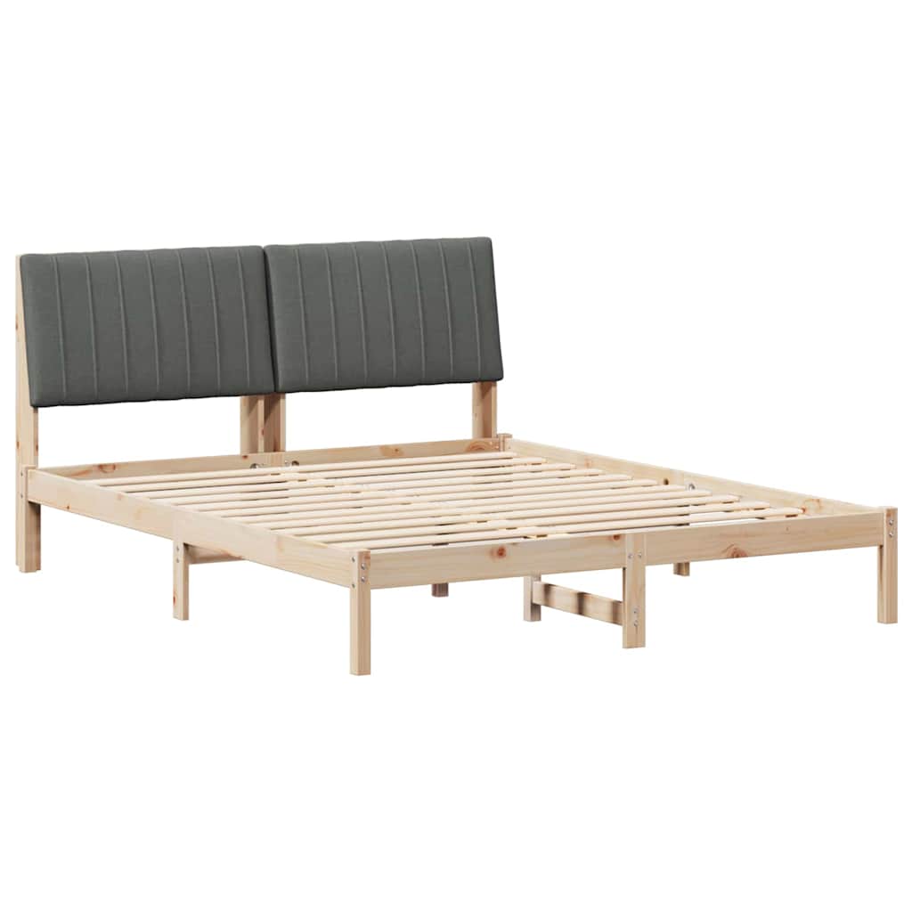Krevetna konstrukcija Smeđa 150 x 200 cm Čvrsto borovo drvo