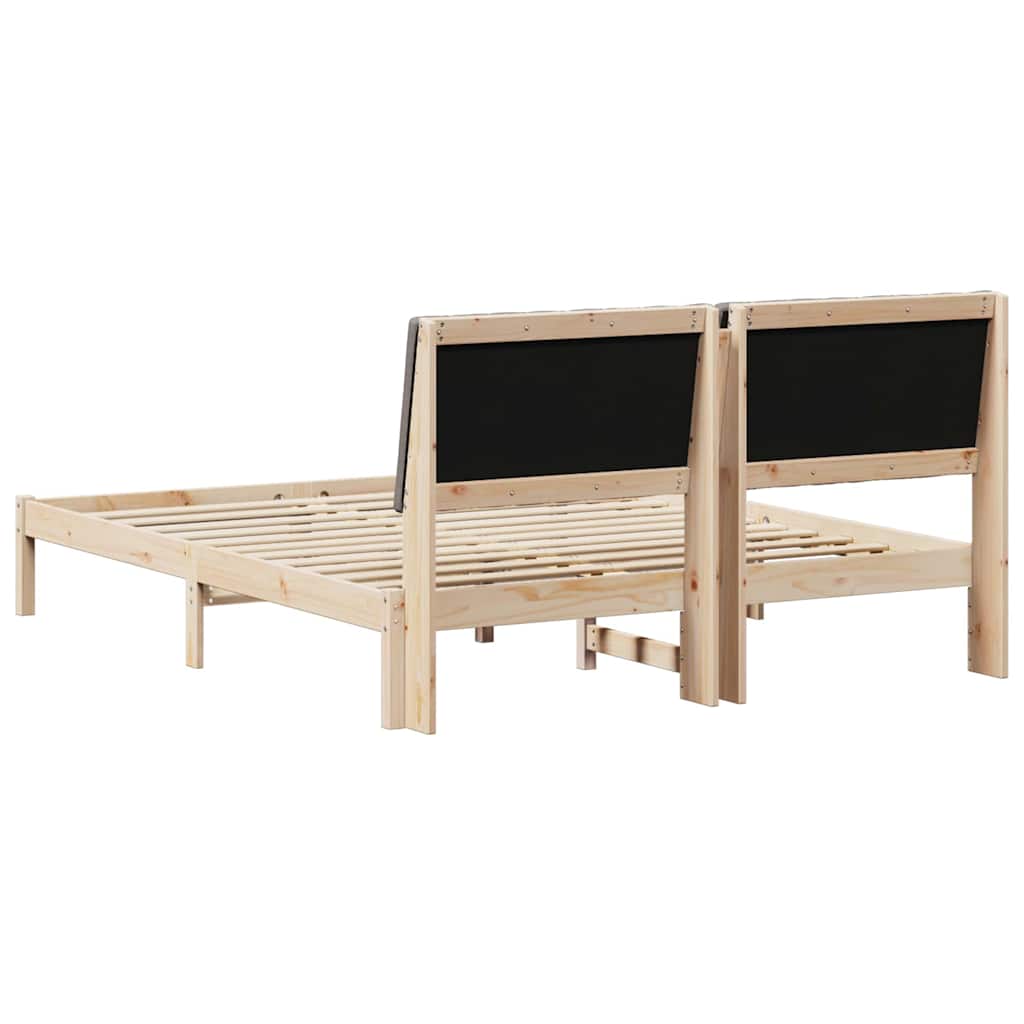 Krevetna konstrukcija Smeđa 150 x 200 cm Čvrsto borovo drvo