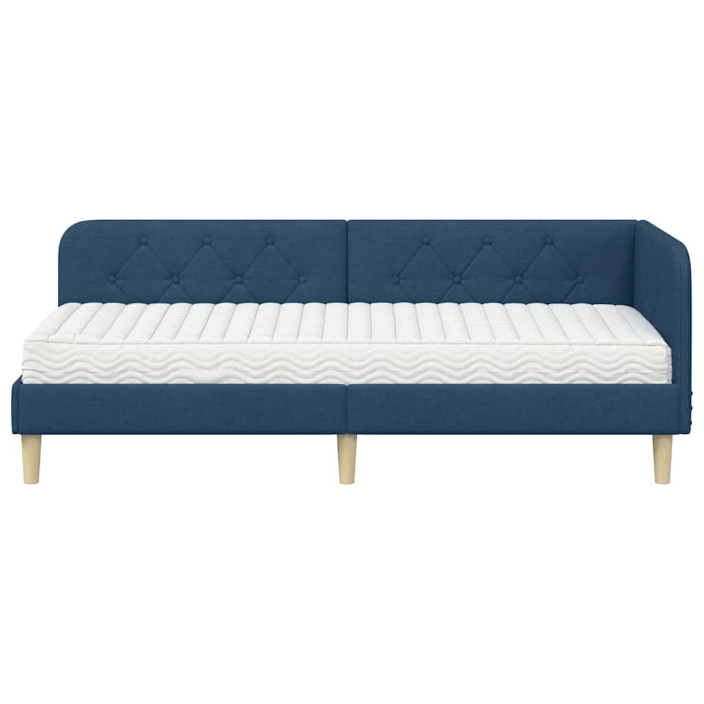 Kutni okvir kreveta Plava 80 x 200 cm tkanina