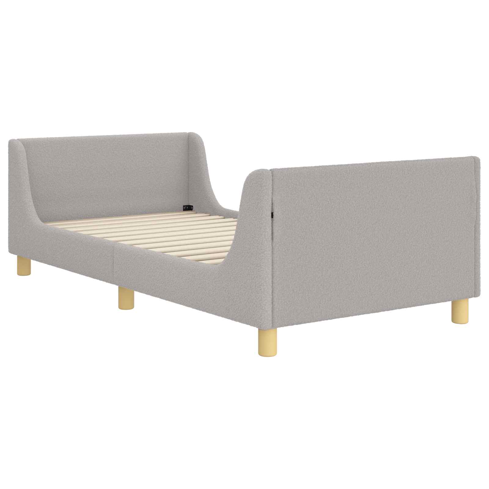 Krevet za djecu s uzglavljem Svijetlo siva 90 x 200 cm Vuna