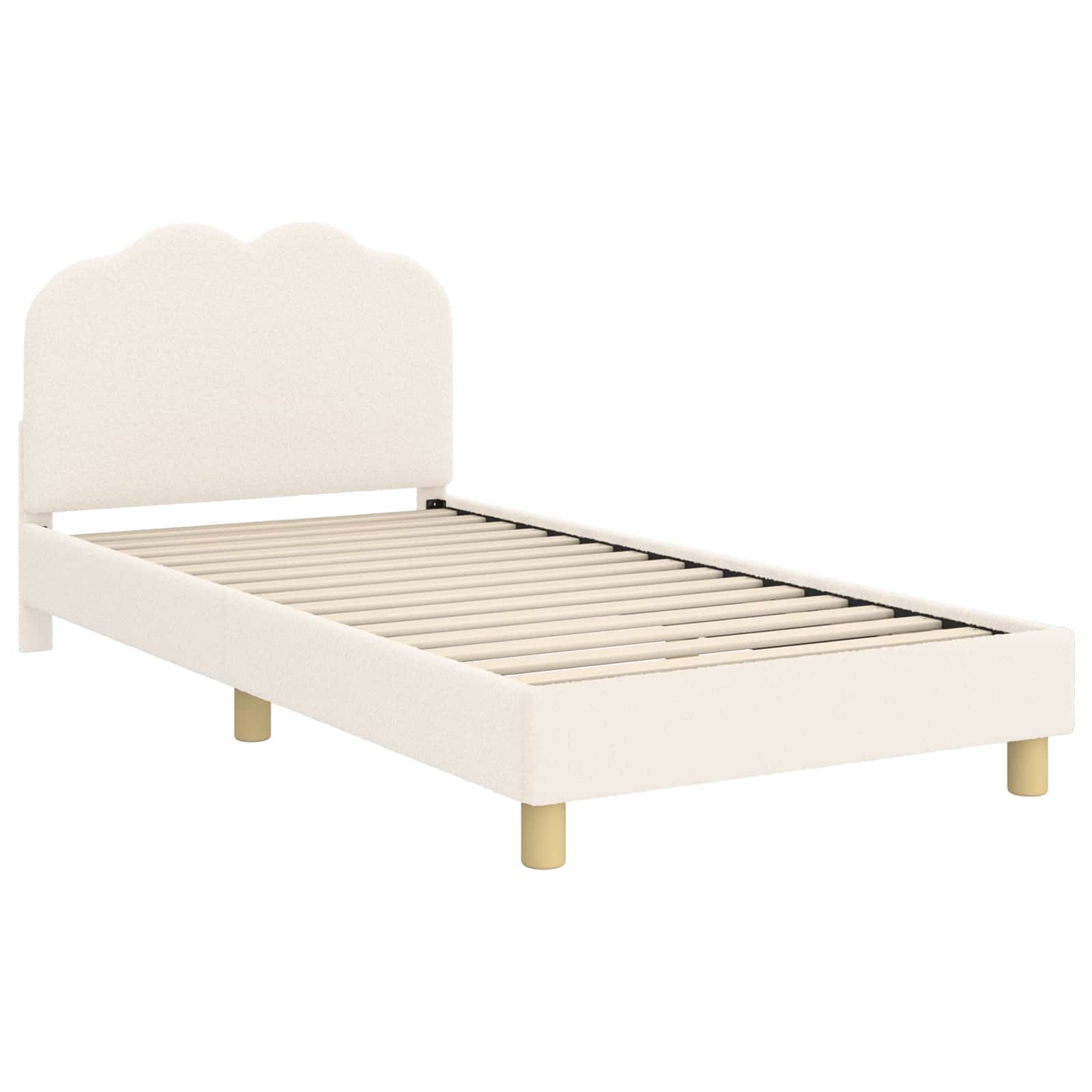 Krevet za djecu s uzglavljem Krema 90 x 200 cm Vuna