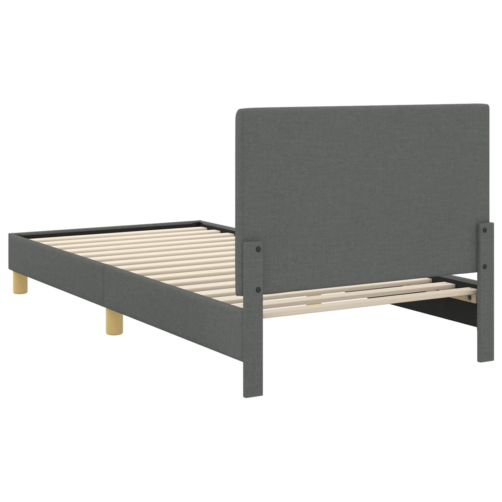 Krevet za djecu s uzglavljem Tamno siva 80 x 200 cm tkanina