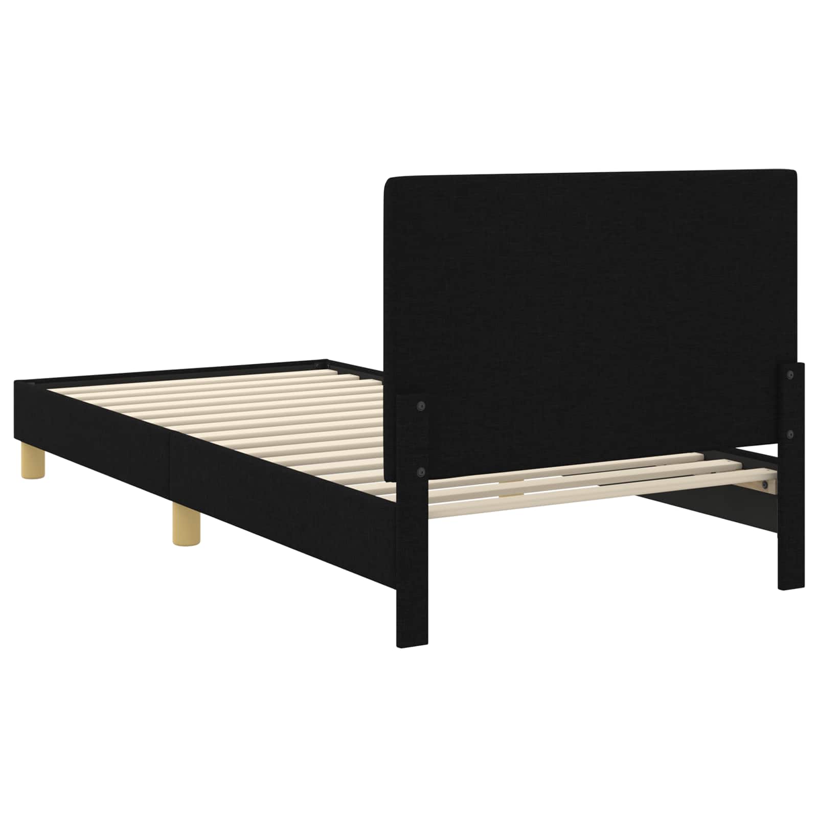 Krevet za djecu s uzglavljem Crna 80 x 200 cm tkanina
