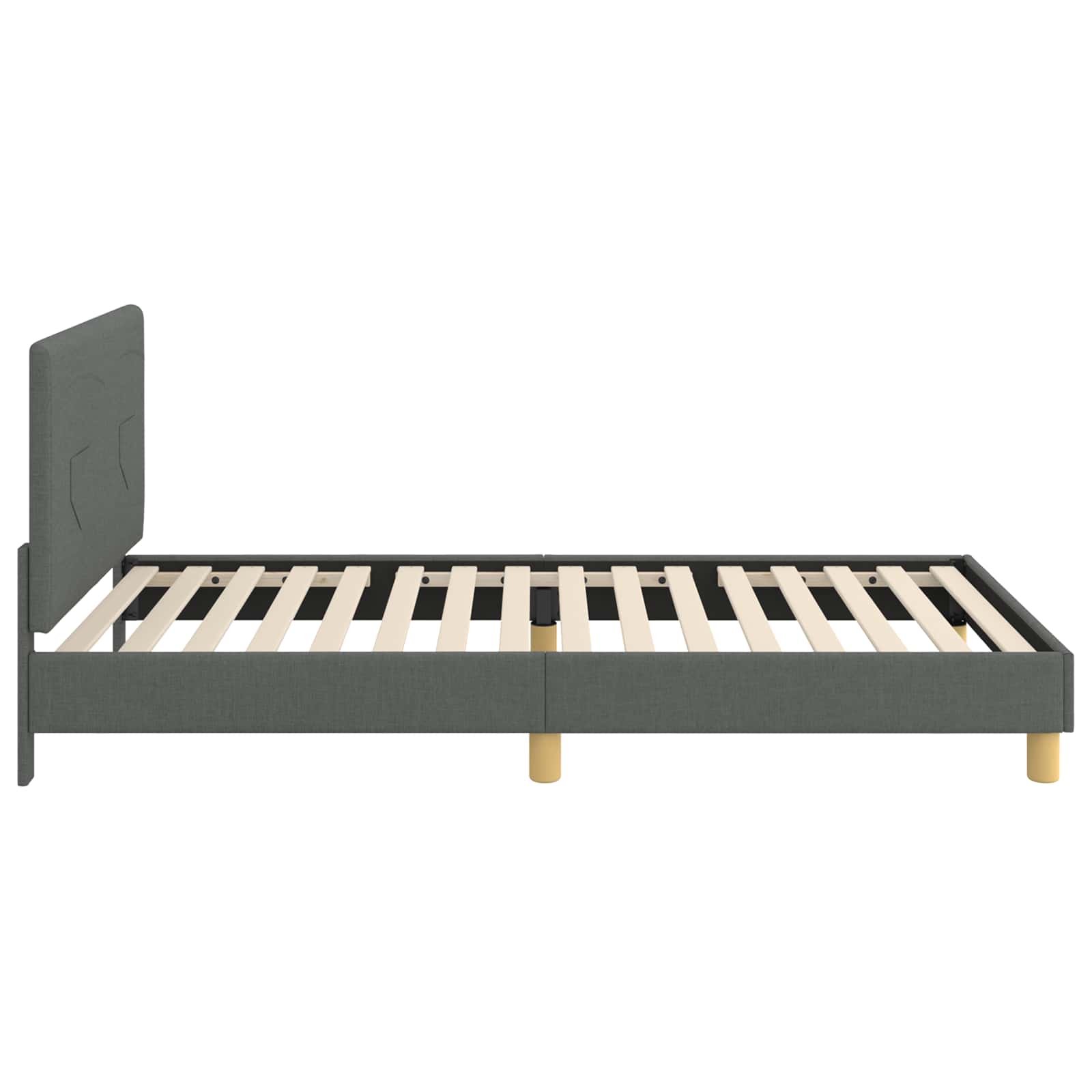 Krevet za djecu s uzglavljem Tamno siva 90 x 200 cm tkanina