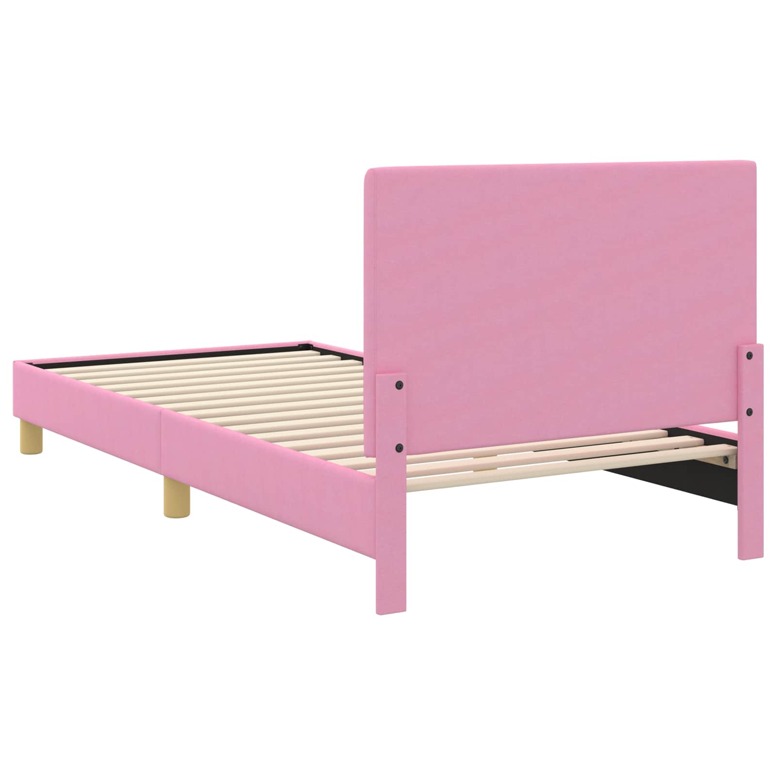 Krevet za djecu s uzglavljem Ružičasta 90 x 200 cm tkanina
