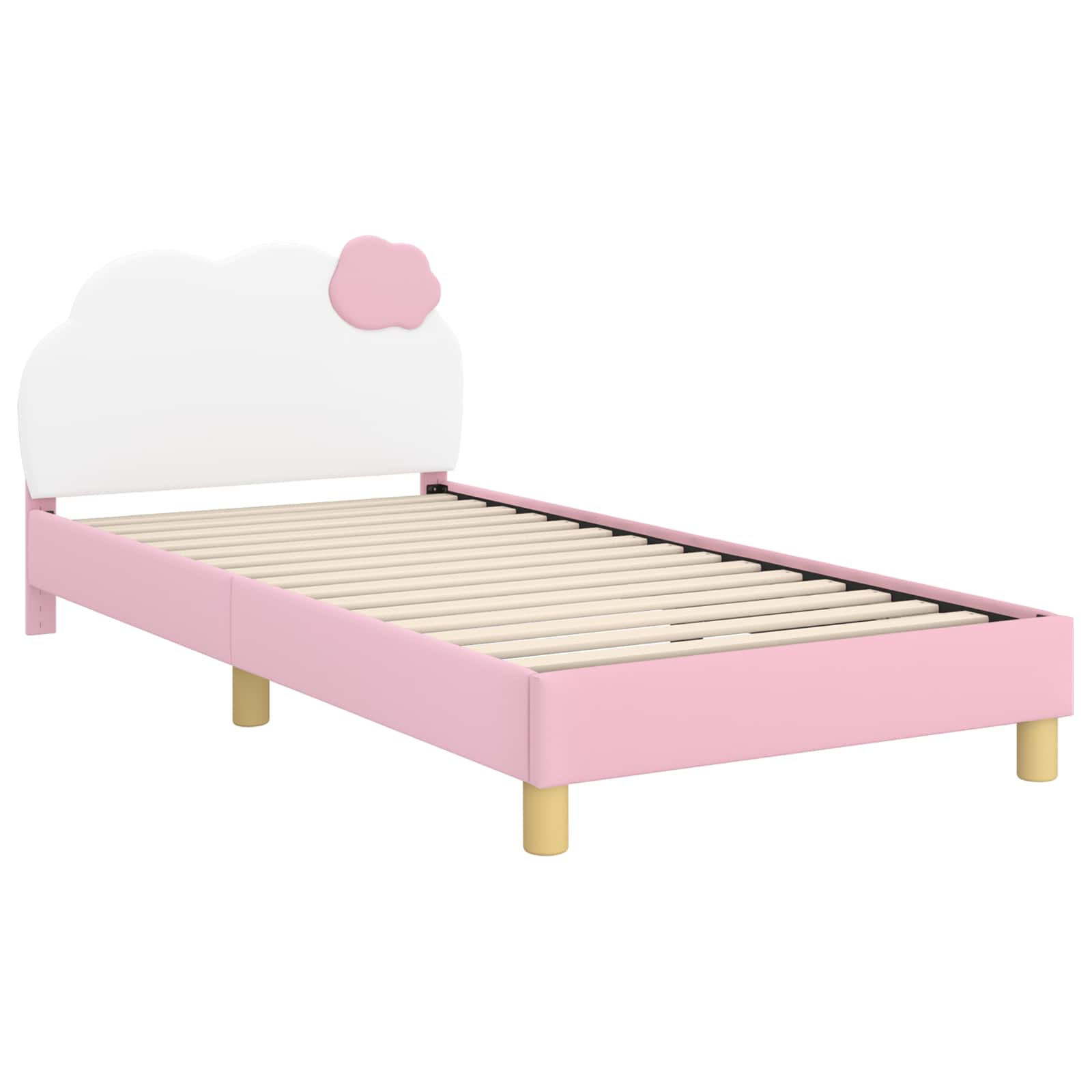Krevet za djecu s uzglavljem Ružičasta 80 x 200 cm PU